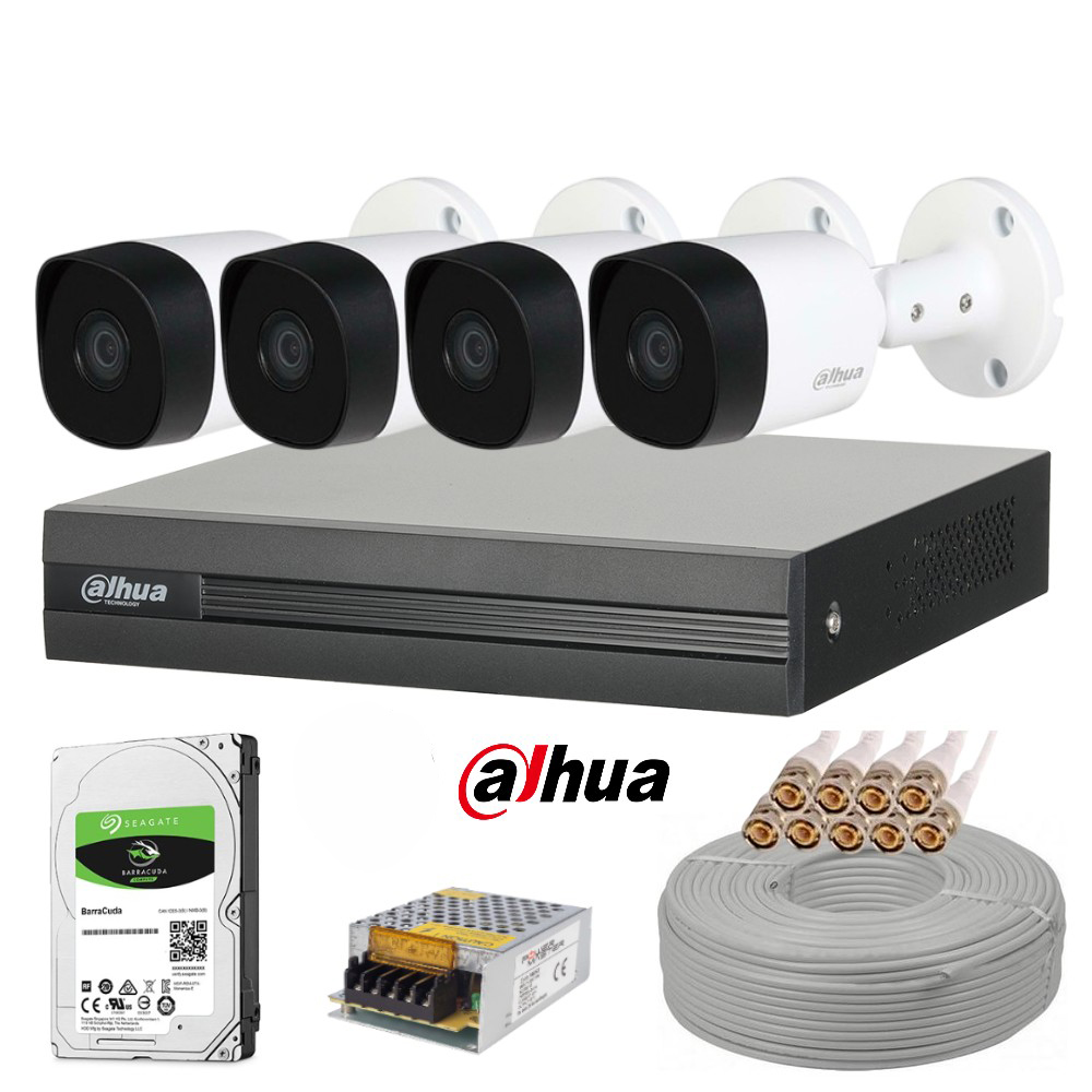 Dahua 4 Kameralı Güvenlik Kamerası Seti Montaj Dahil