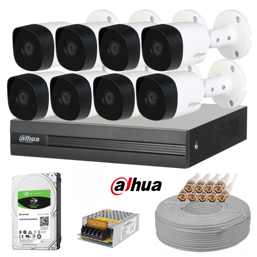 Dahua 8 Kameralı Güvenlik Kamerası Seti Montaj Dahil